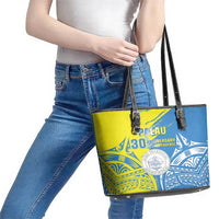 Palau Independence Day Leather Tote Bag Happy 30th Anniversary