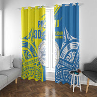 Palau Independence Day Window Curtain Happy 30th Anniversary