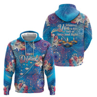 Happy Diwali Festival Hoodie Diya Lamp Rangoli With Polynesian Pattern