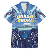 Personalised French Polynesia Bora Bora Family Matching Mermaid Dress and Hawaiian Shirt Beach Landscape Polynesian Style