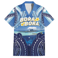 Personalised French Polynesia Bora Bora Family Matching Short Sleeve Bodycon Dress and Hawaiian Shirt Beach Landscape Polynesian Style