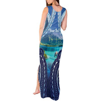 Personalised French Polynesia Bora Bora Tank Maxi Dress Beach Landscape Polynesian Style