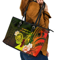 Hawaii State Motto Leather Tote Bag Hawaiian Tribal Reggae Hammerhead Shark LT05 - Polynesian Pride