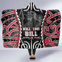 Aotearoa Waitangi Day Hooded Blanket Maori Warrior Tribal Tattoo LT05 One Size Black - Polynesian Pride