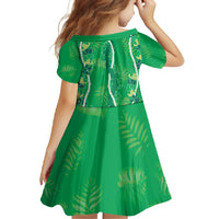 Hawaii Maile Lei Family Matching Summer Maxi Dress and Hawaiian Shirt With Green Monstera Pattern