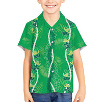 Hawaii Maile Lei Hawaiian Shirt With Green Monstera Pattern