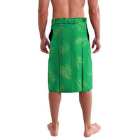 Hawaii Maile Lei Lavalava With Green Monstera Pattern LT05 - Polynesian Pride