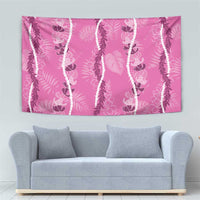 Hawaii Maile Lei Tapestry With Pink Monstera Pattern LT05 - Polynesian Pride