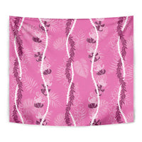 Hawaii Maile Lei Tapestry With Pink Monstera Pattern LT05 - Polynesian Pride