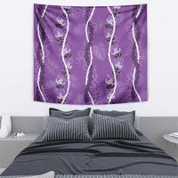 Hawaii Maile Lei Tapestry With Violet Monstera Pattern LT05 - Polynesian Pride