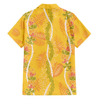 Hawaii Maile Lei Hawaiian Shirt With Yellow Monstera Pattern