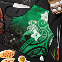 Polynesia Hammerhead Shark Apron Green Tribal Pattern With Plumeria LT05 Green - Polynesian Pride