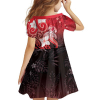 Polynesia Hammerhead Shark Family Matching Off Shoulder Maxi Dress and Hawaiian Shirt Red Tribal Pattern With Plumeria LT05 - Polynesian Pride