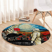 Kei Wareware Tatou New Zealand ANZAC Day Round Carpet Starry Night Inspo Style LT05 - Polynesian Pride