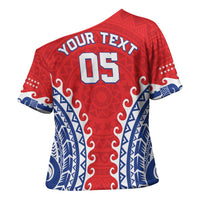 Custom Tuamotu Archipelago Cross Shoulder Shirt Polynesian Tribal Tattoo LT05 - Polynesian Pride
