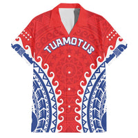 Custom Tuamotu Archipelago Family Matching Summer Maxi Dress and Hawaiian Shirt Polynesian Tribal Tattoo