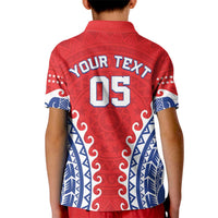 Custom Tuamotu Archipelago Kid Polo Shirt Polynesian Tribal Tattoo