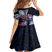 Tuamotu Islands Family Matching Off The Shoulder Long Sleeve Dress and Hawaiian Shirt Polynesian Pattern With Turtle