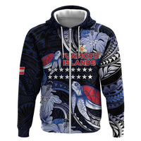 Tuamotu Islands Hoodie Polynesian Pattern With Turtle