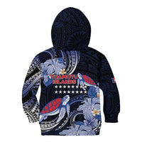 Tuamotu Islands Kid Hoodie Polynesian Pattern With Turtle