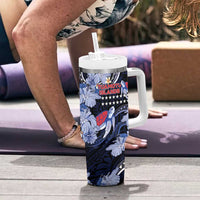 Tuamotu Islands Tumbler With Handle Polynesian Pattern With Turtle