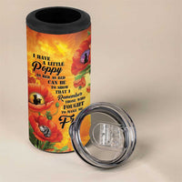 ANZAC Day Red Poppy 4 in 1 Can Cooler Tumbler Honoring The ANZAC Spirit