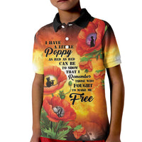 ANZAC Day Red Poppy Kid Polo Shirt Honoring The ANZAC Spirit LT05 Kid Orange - Polynesian Pride