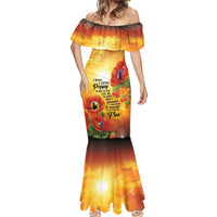 ANZAC Day Red Poppy Mermaid Dress Honoring The ANZAC Spirit