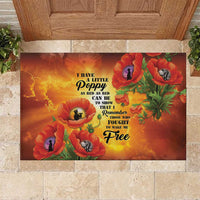 ANZAC Day Red Poppy Rubber Doormat Honoring The ANZAC Spirit LT05 Orange - Polynesian Pride
