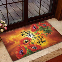 ANZAC Day Red Poppy Rubber Doormat Honoring The ANZAC Spirit LT05 - Polynesian Pride