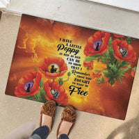 ANZAC Day Red Poppy Rubber Doormat Honoring The ANZAC Spirit LT05 - Polynesian Pride