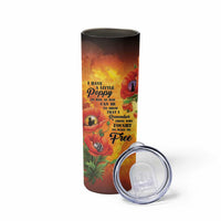 ANZAC Day Red Poppy Skinny Tumbler Honoring The ANZAC Spirit