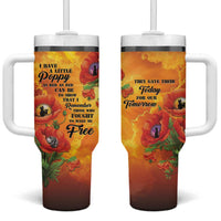 ANZAC Day Red Poppy Tumbler With Handle Honoring The ANZAC Spirit