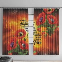 ANZAC Day Red Poppy Window Curtain Honoring The ANZAC Spirit