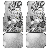 Aotearoa Maori Wahine Car Mats Fantail Bird Black Gold Marble