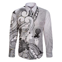 Aotearoa Maori Wahine Family Matching Short Sleeve Bodycon Dress and Hawaiian Shirt Fantail Bird Black Gold Marble