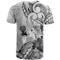 Aotearoa Maori Wahine T Shirt Fantail Bird Black Gold Marble