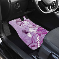Aotearoa Maori Wahine Car Mats Fantail Bird Purple Gold Marble