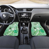 Aotearoa Maori Wahine Car Mats Fantail Bird Green Gold Marble