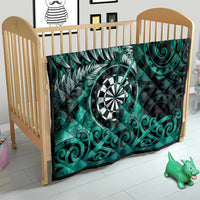 New Zealand Darts Quilt Maori Koru Dartboard Turquoise Flame