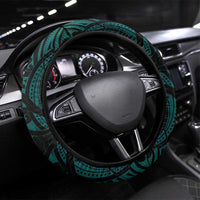 New Zealand Darts Steering Wheel Cover Maori Koru Dartboard Turquoise Flame