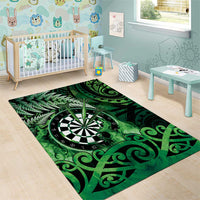 New Zealand Darts Area Rug Maori Koru Dartboard Green Flame LT05 - Polynesian Pride