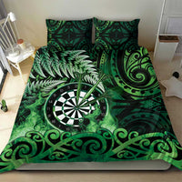 New Zealand Darts Bedding Set Maori Koru Dartboard Green Flame