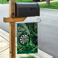 New Zealand Darts Garden Flag Maori Koru Dartboard Green Flame