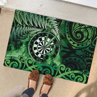 New Zealand Darts Rubber Doormat Maori Koru Dartboard Green Flame