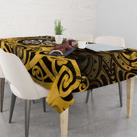 New Zealand Darts Tablecloth Maori Koru Dartboard Gold Flame