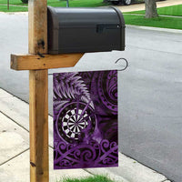 New Zealand Darts Garden Flag Maori Koru Dartboard Purple Flame