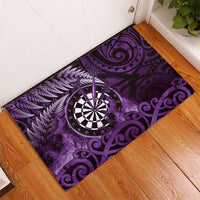 New Zealand Darts Rubber Doormat Maori Koru Dartboard Purple Flame