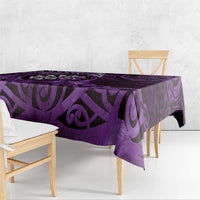 New Zealand Darts Tablecloth Maori Koru Dartboard Purple Flame