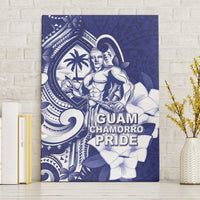 Guam Chief Quipuha Canvas Wall Art Polynesian Pattern With Guasali Flowers